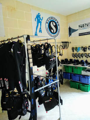 Photo of rental equipment used by Endless Oceans Dive Centre Gozo for guided dives and courses